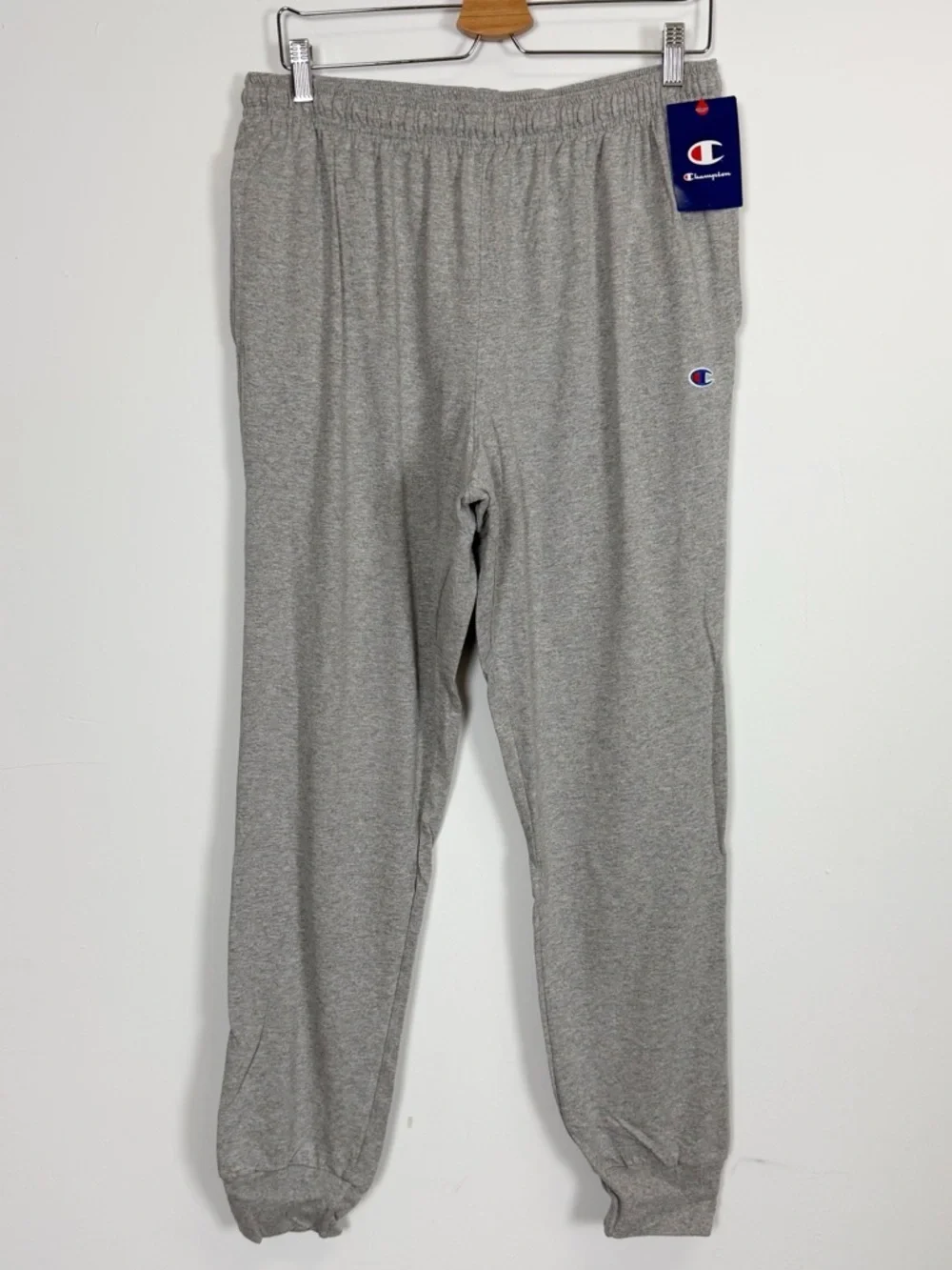 Champion Everyday Cotton Jogger Pants Mens Large Gray Sweatpants Pockets NWT